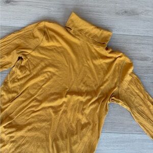 J. Crew Mustard Cotton Turtleneck